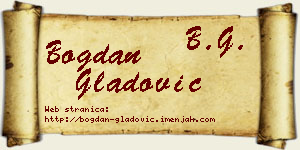 Bogdan Gladović vizit kartica
